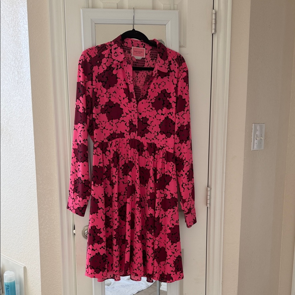 Pink and Black Floral Dress
